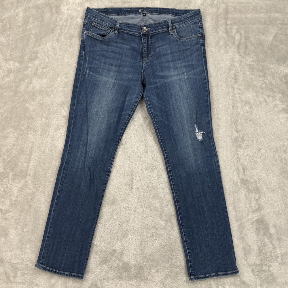 Kut From The Kloth Jeans Womens 14 Catherine Boyfriend‎ Blue Relaxed Stretch